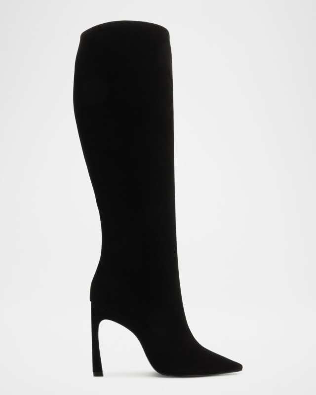 Cate Curve Suede Stiletto Boots